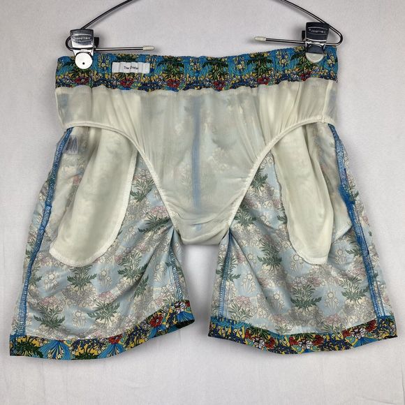 NWT Onia Mens Small Charles 7 Swim Trunks Floral Coral Vines Liberty Lined $225 - Picture 13 of 16